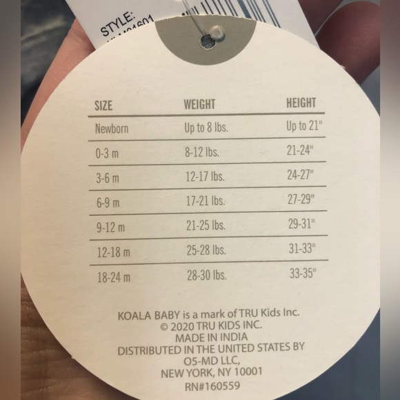 Koala baby long sleeve 4 pack of blue/gray dinosaur bodysuits, 0-3 months - Picture 7 of 8